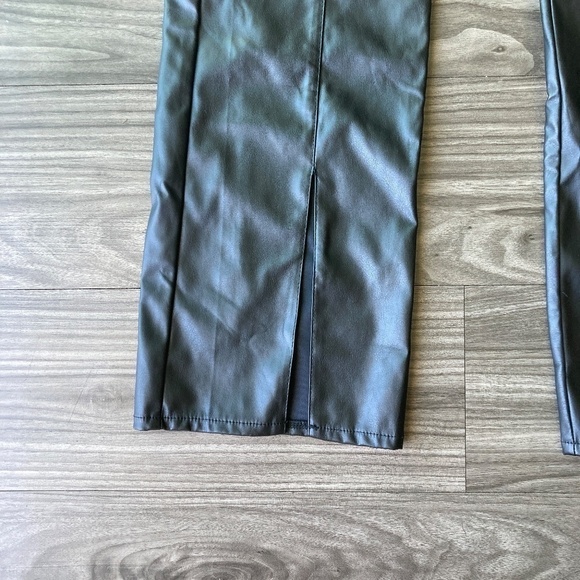 Missguided Petite Slit Front Faux Leather Pants in Black-NWOT - Picture 6 of 11